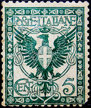 Италия 1901 год . Eagle and ornaments . Каталог 90,0 фунтов . (1)